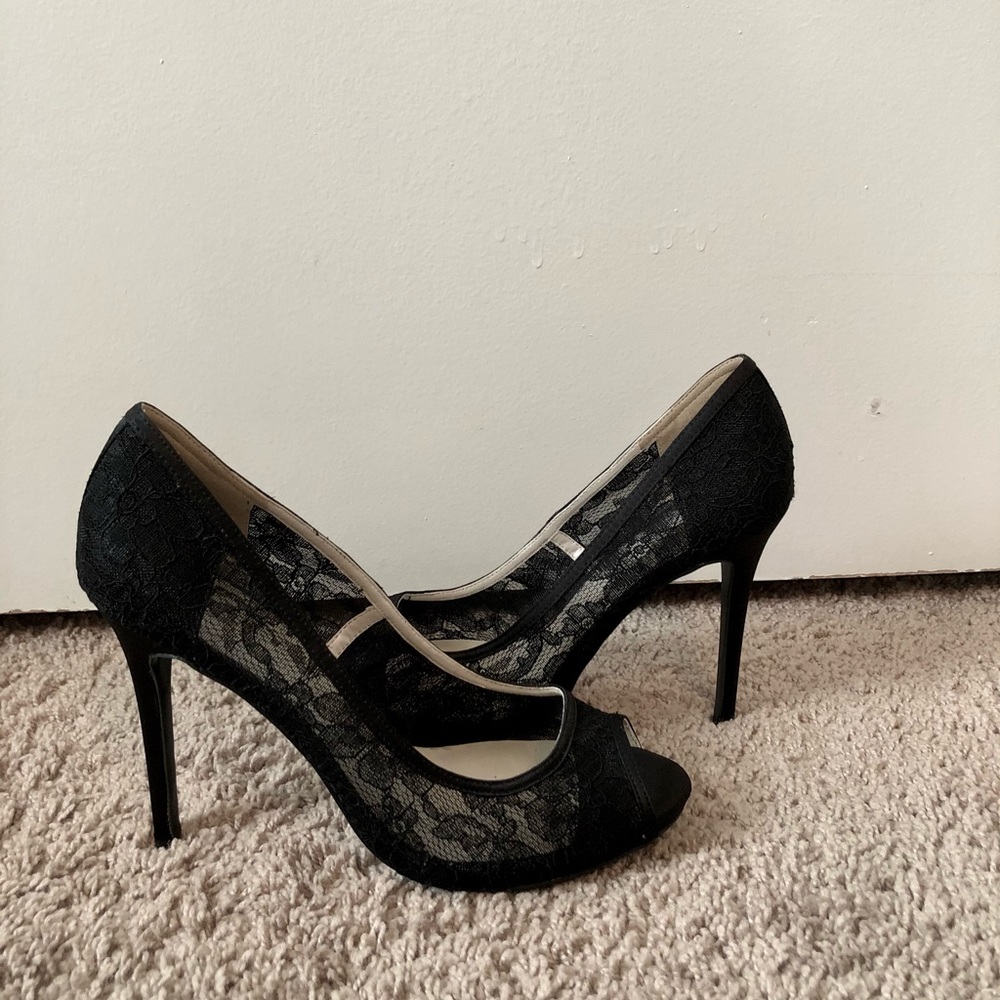 David’s Bridal Shoes, Size: 8.5, Black Lace